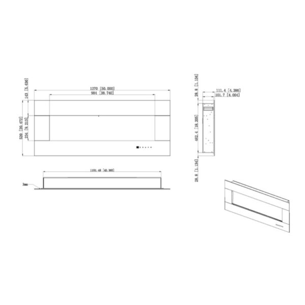 Стенна електрическа камина - Aurora Bluetooth-50' - Image 4