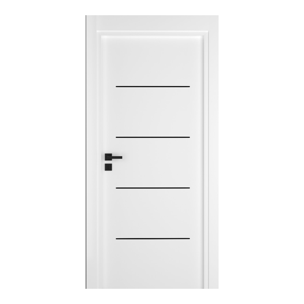 Лайн Бял Мат черни лайсни