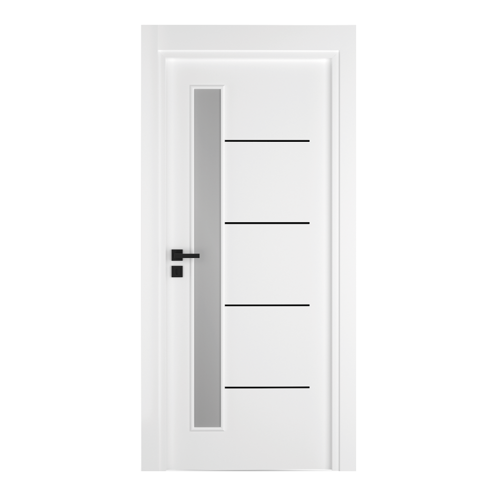 Линеа Бял Мат сребристи лайсни