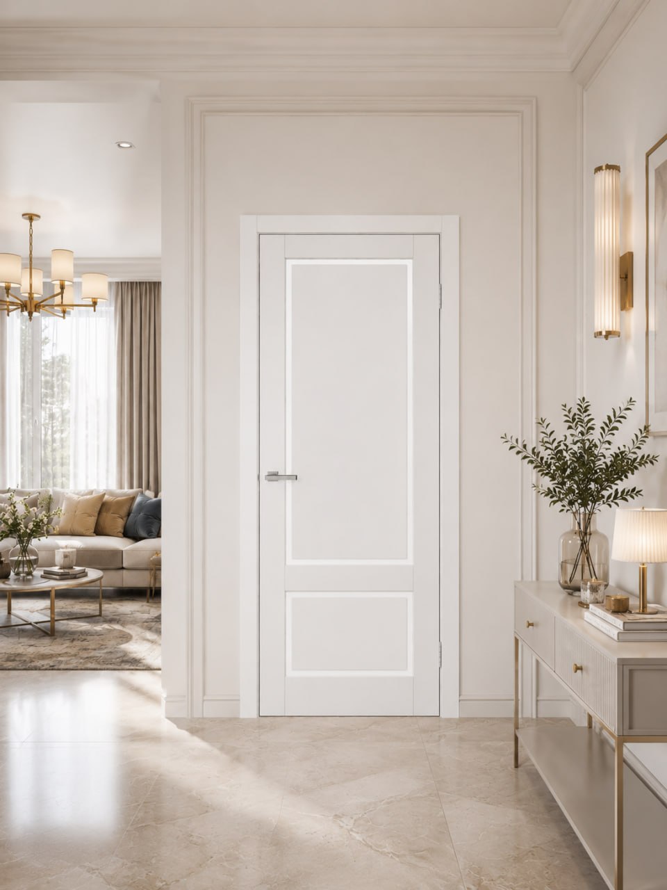 Интериорна врата Смарт С105 бял емалит - Image 2